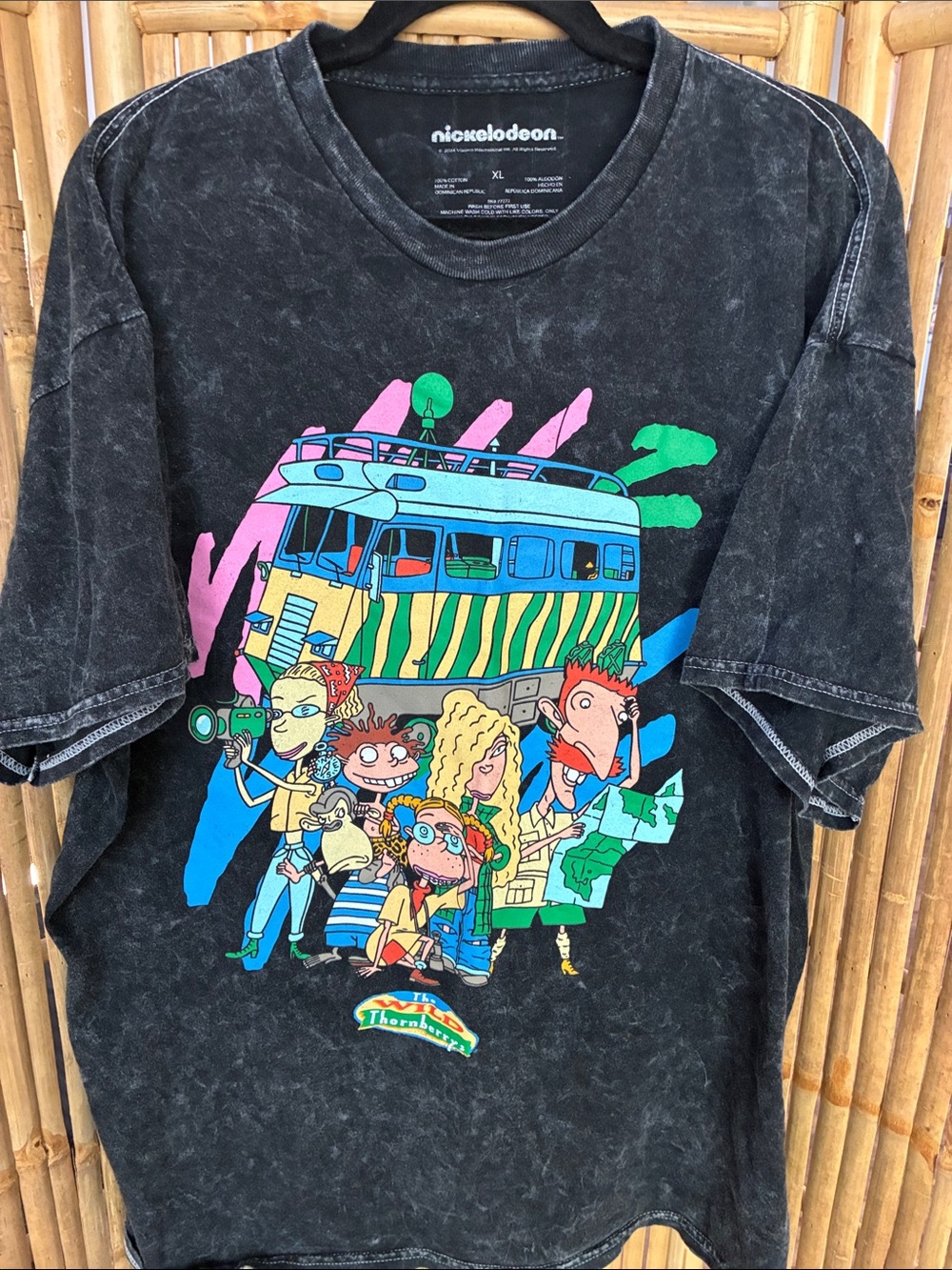 Nickelodeon Black wild Thornberrys Graphic Tee with Bright Multi-Color Print